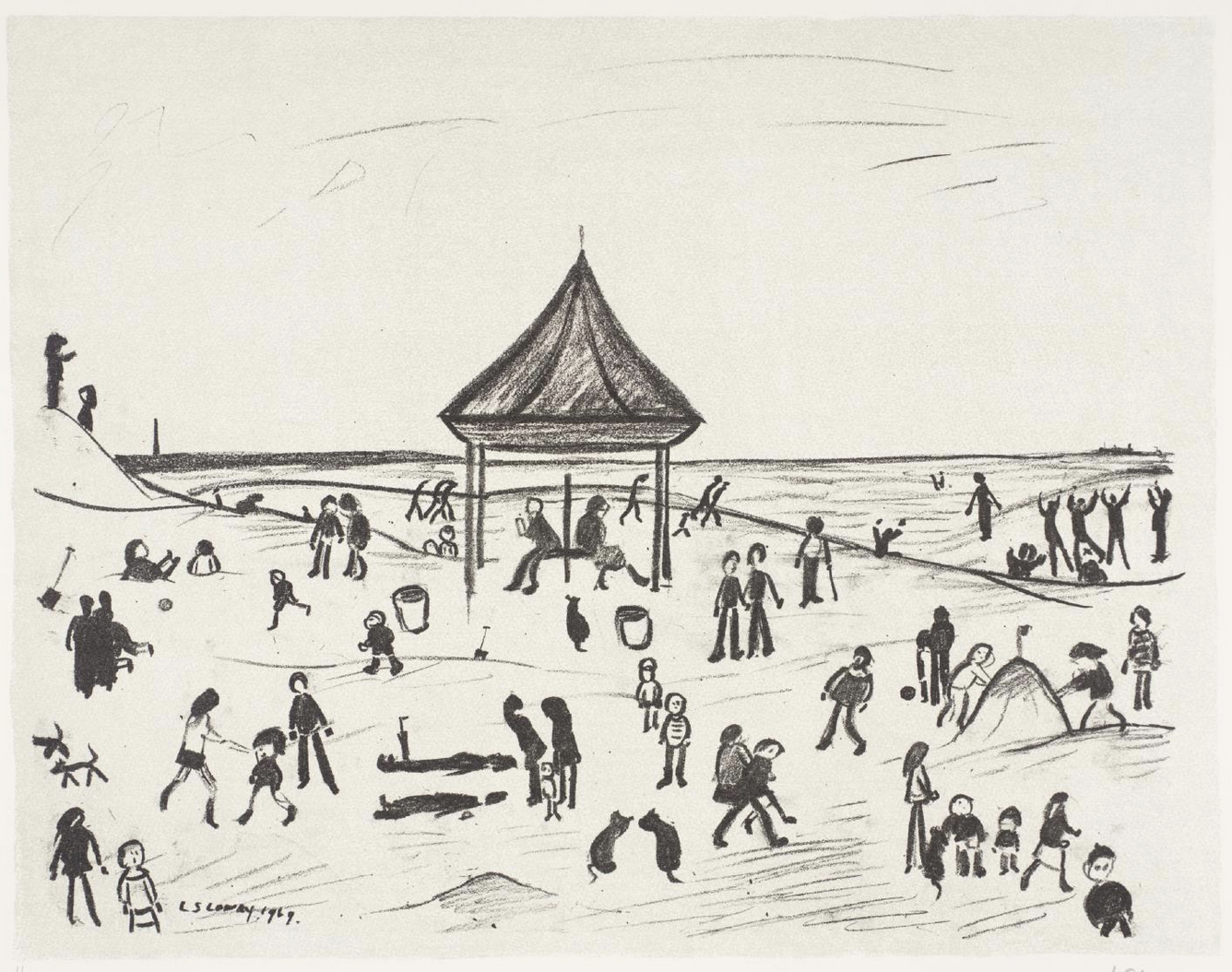 The Pavilion (1969 - 72) by Laurence Stephen Lowry (1887 - 1976), English artist.