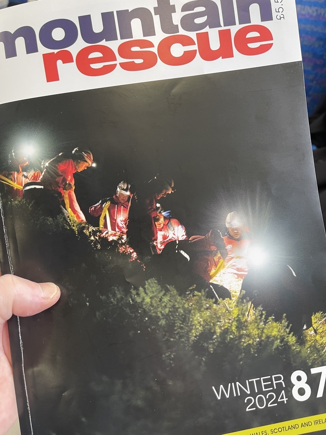 Front cover of Mountain Rescue magazine winter 2024 edition.