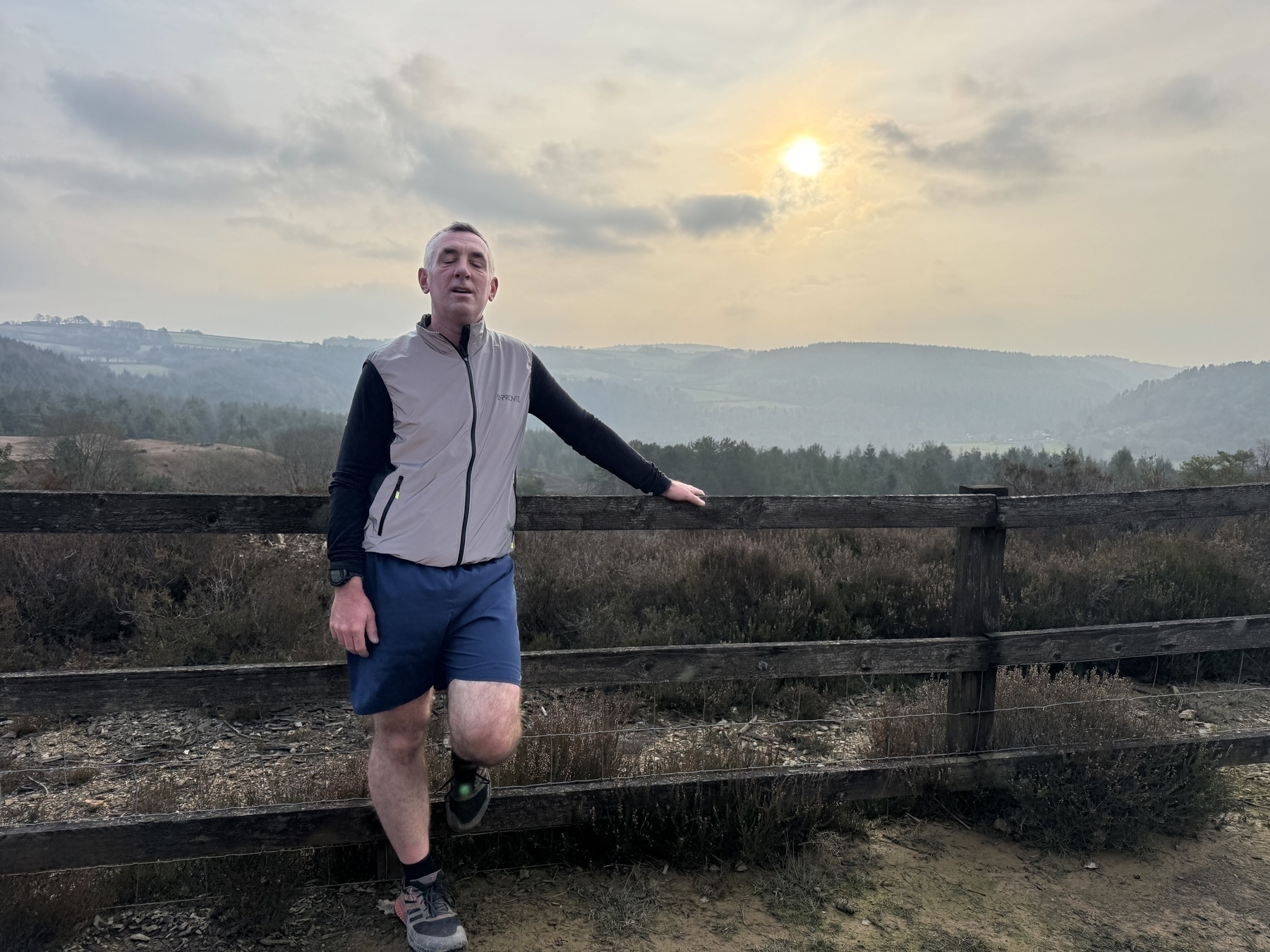 Fantastic weather at the Tamar Trails Centre. Not sure why my eyes are closed!