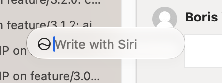 Siri AI floating bubble