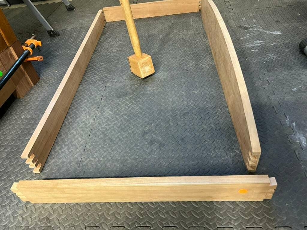 the top frame showing dovetails