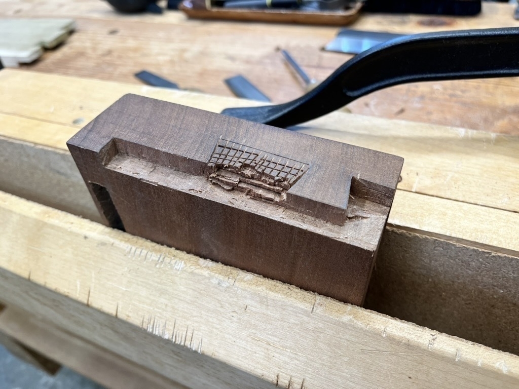 carving out the dovetails in the legs