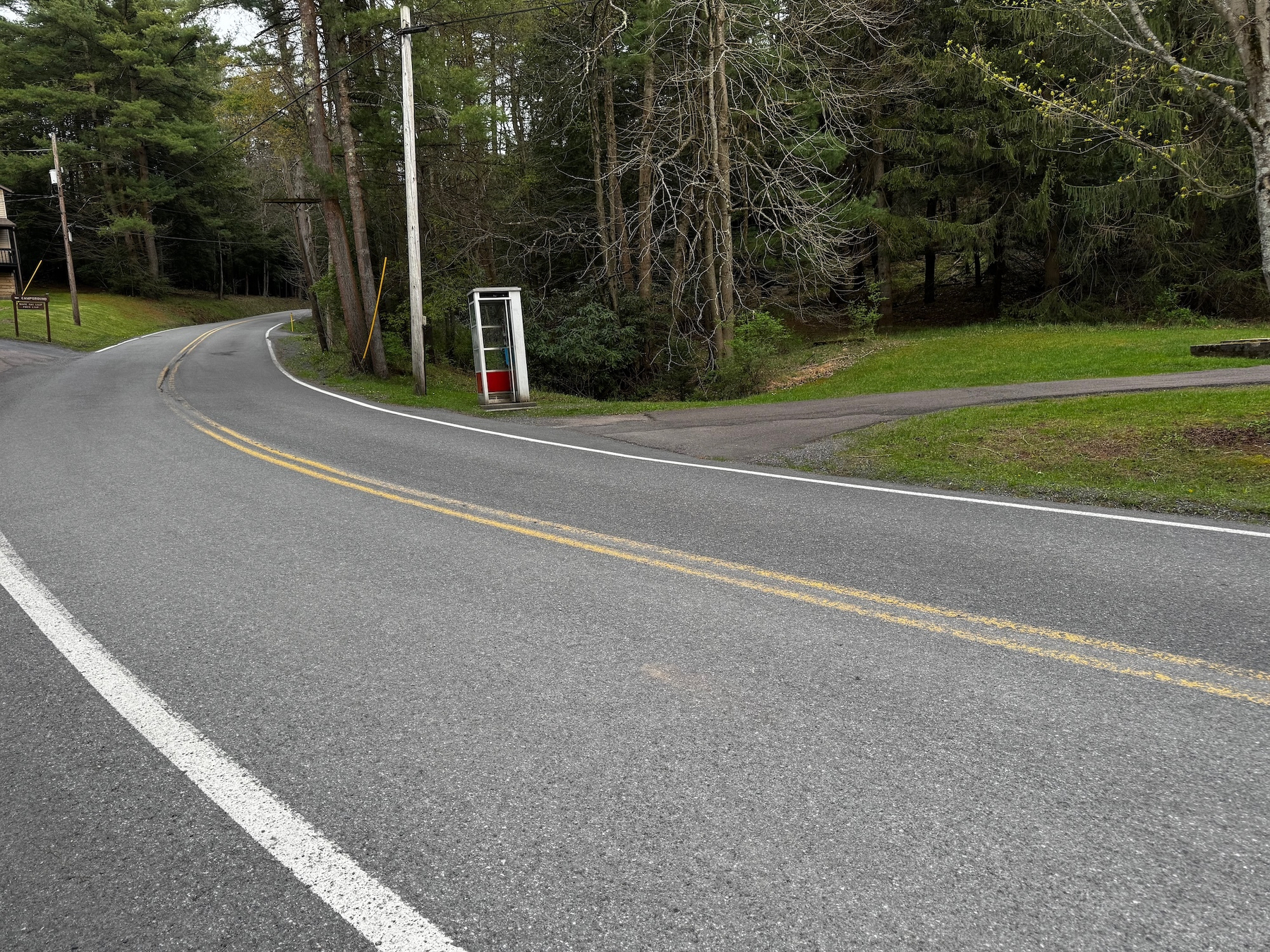 A phone booth in New Germany State Park, Maryland