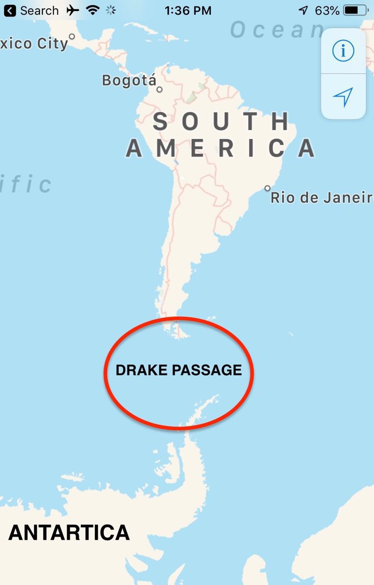 drake passage map