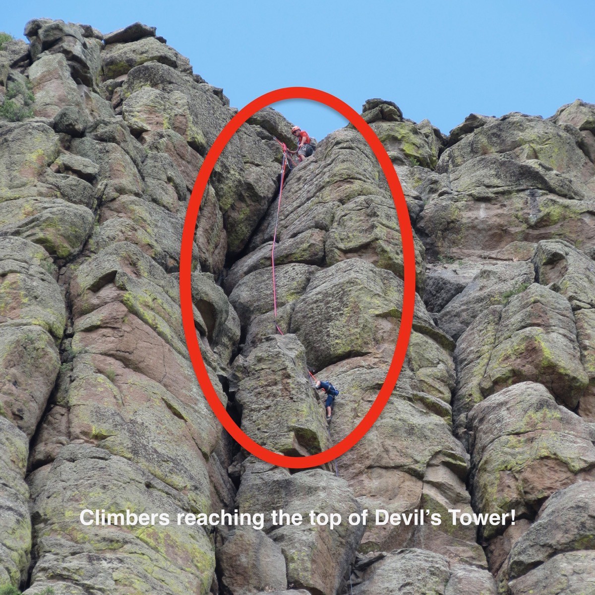 Climbers on Devil s Tower