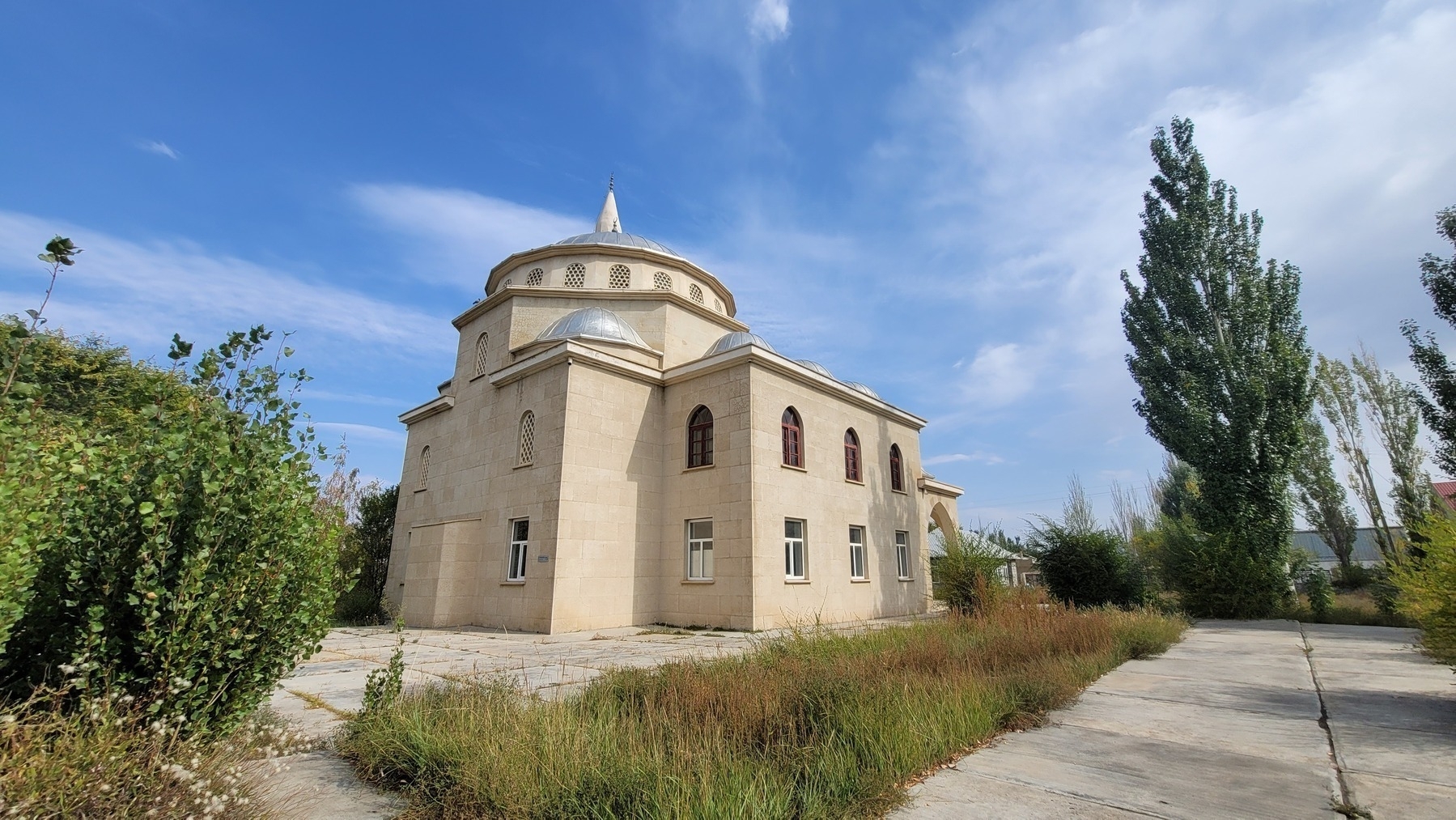 mosque with greenery around