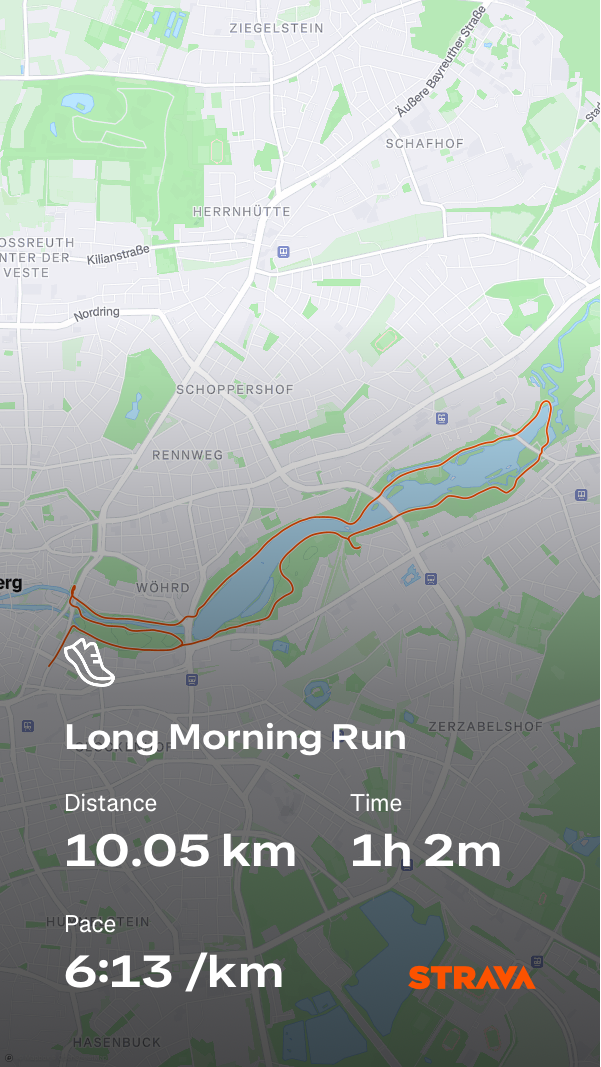 A map displays a running route through a city park, accompanied by running statistics including distance, time, and pace.