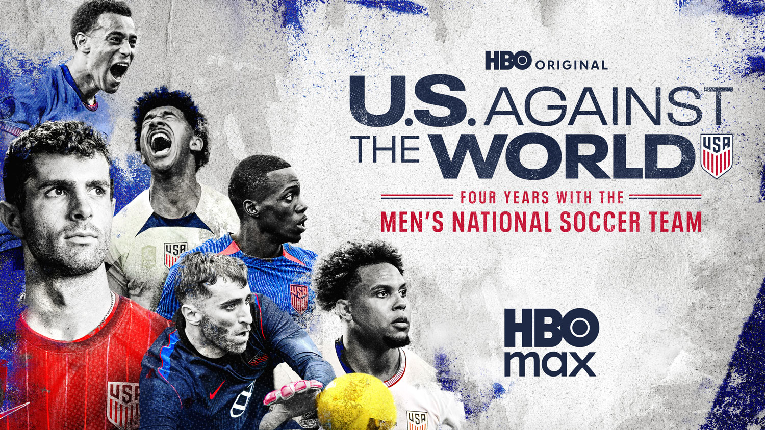 Auto-generated description: HBO's U.S. Against the World is a documentary series on HBO Max that follows four years with the U.S. Men's National Soccer Team.