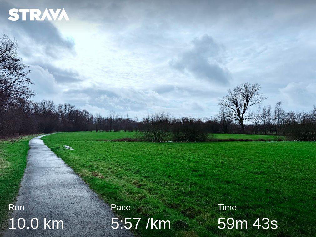 Strava run, 10 km