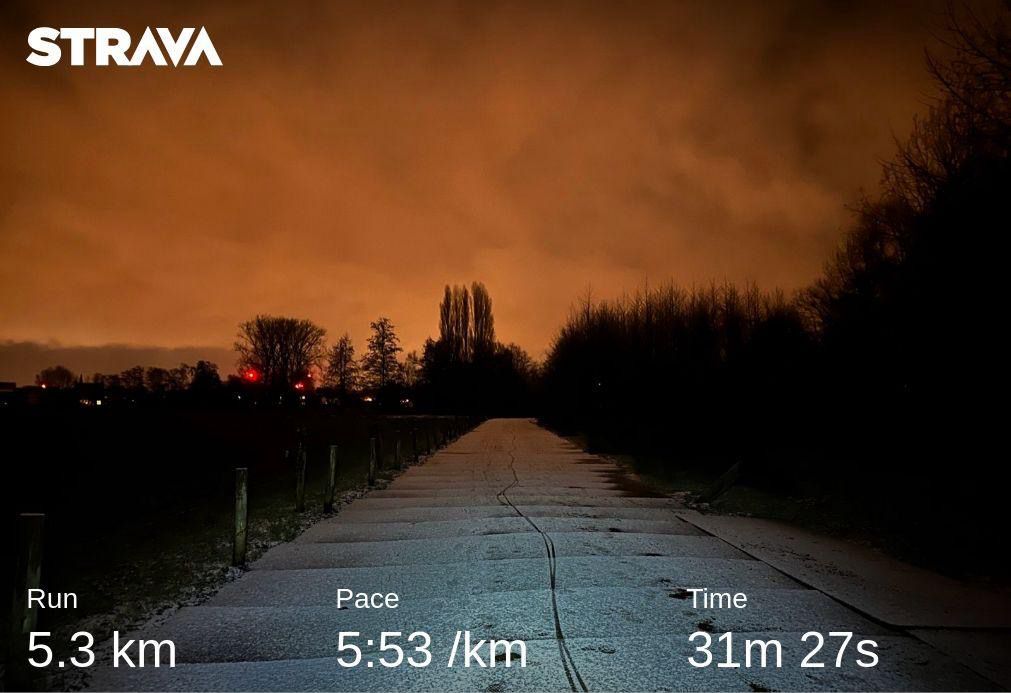 Strava run, 5 km