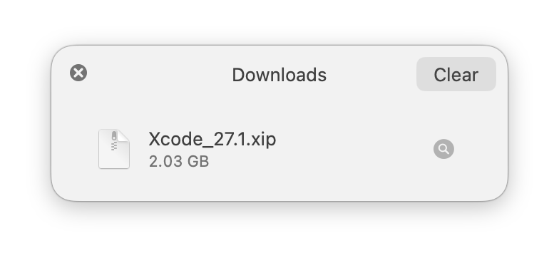 Safari downloads window