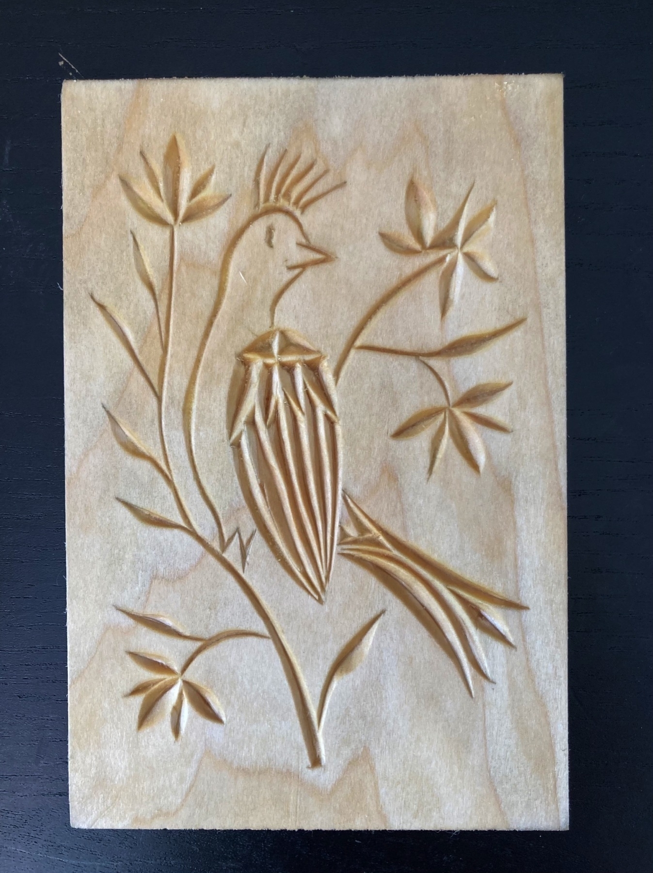 carving made from the sketch