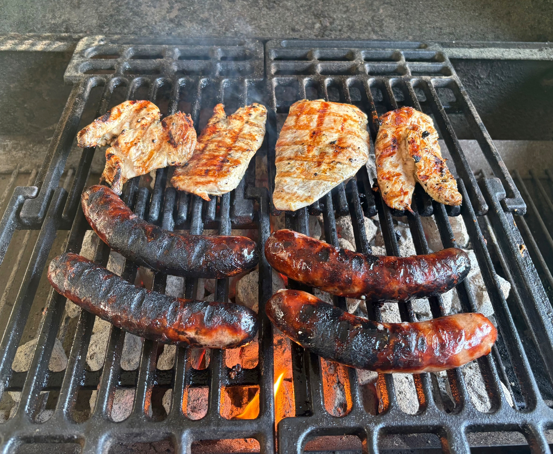 meat on the grill