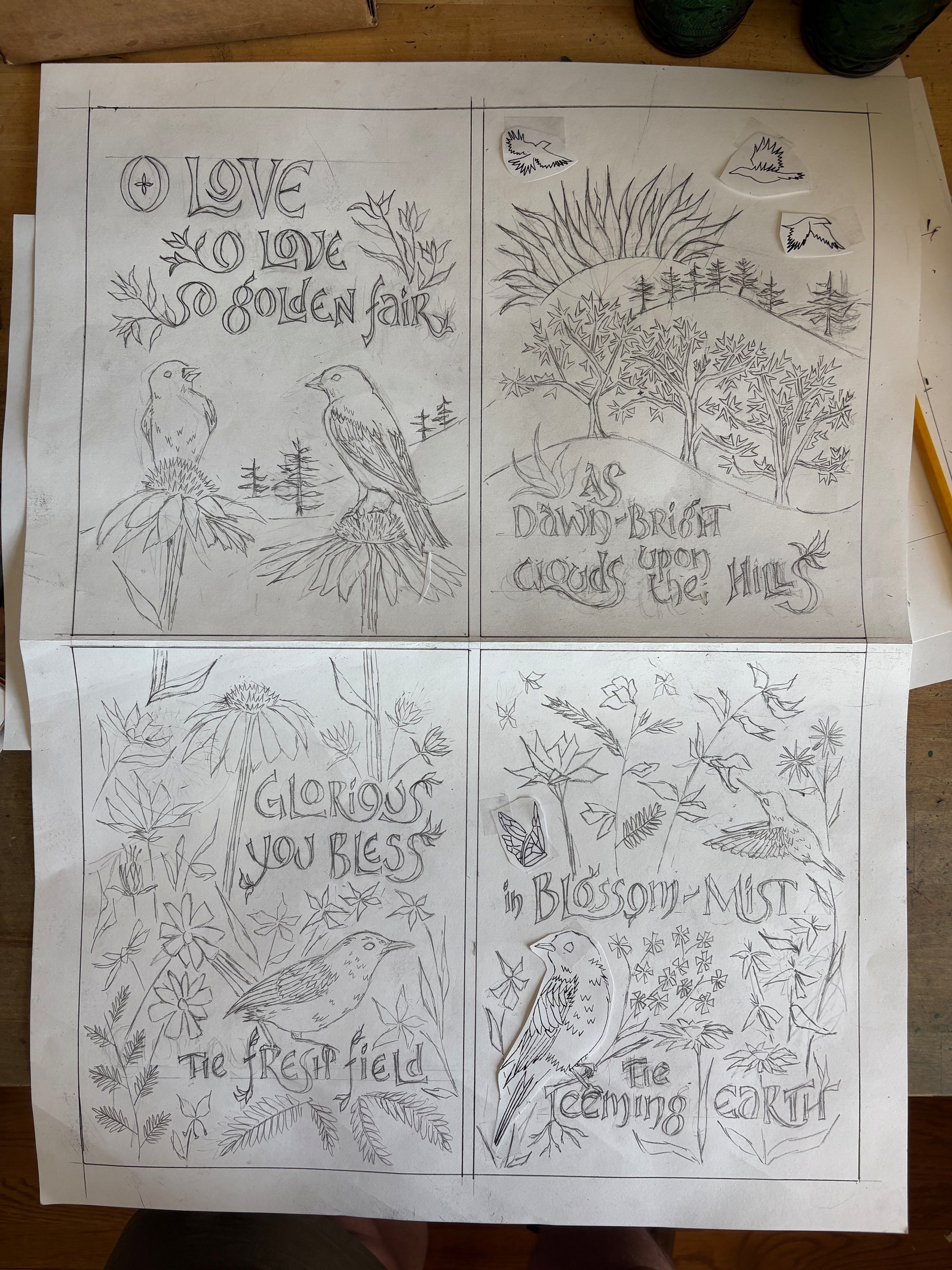Sketch for a carving, too complicated to explain here