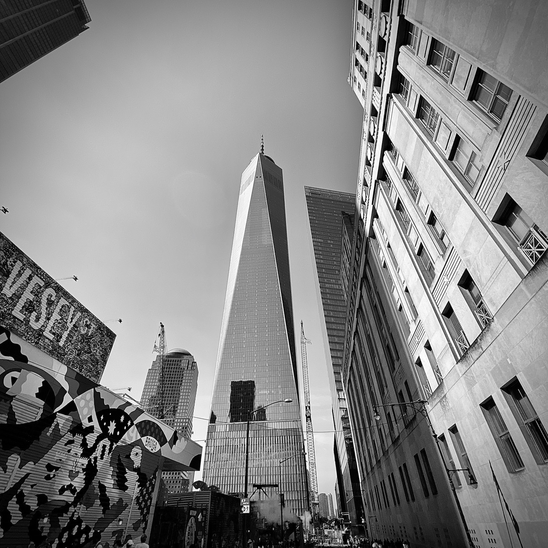 One World Trade Center, in Black and White.