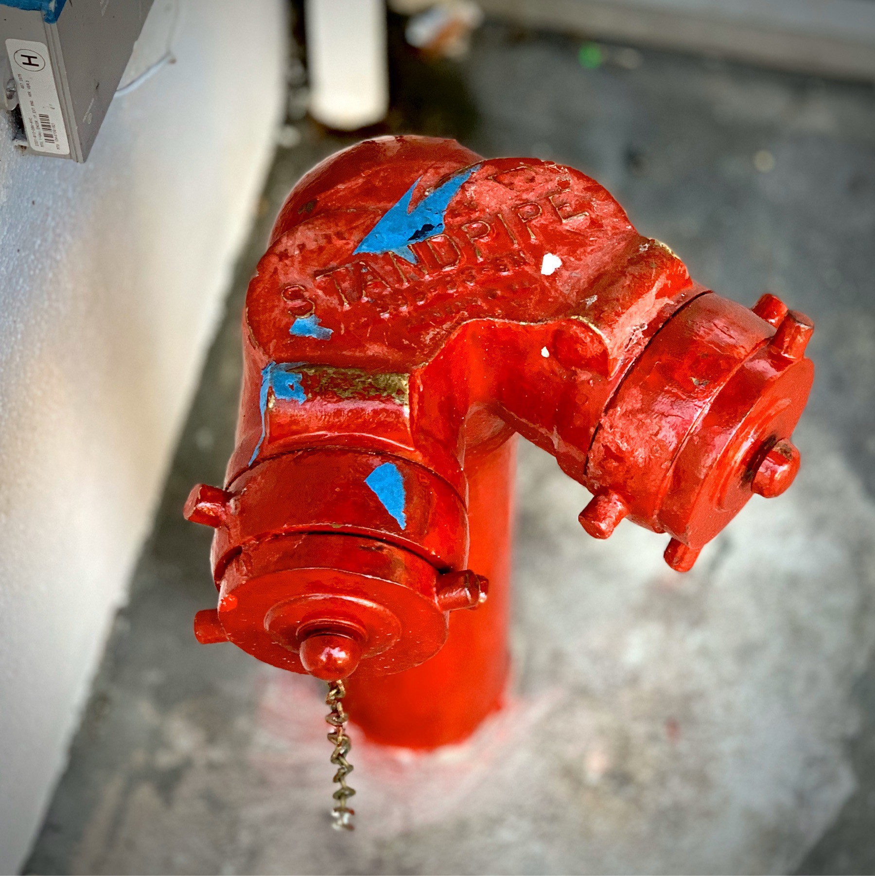 Siamese Firefighter water valve.