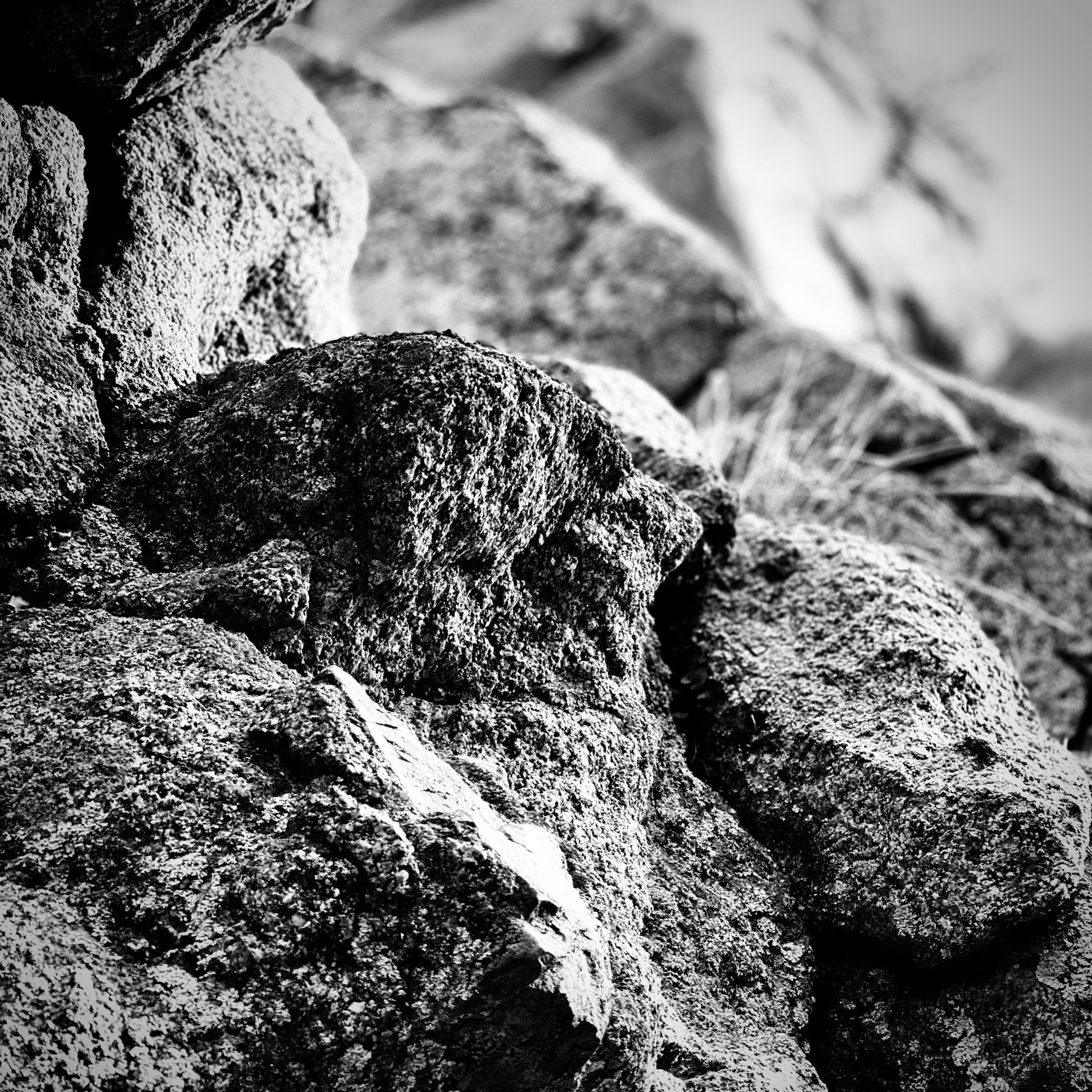 Black and White rocks. 