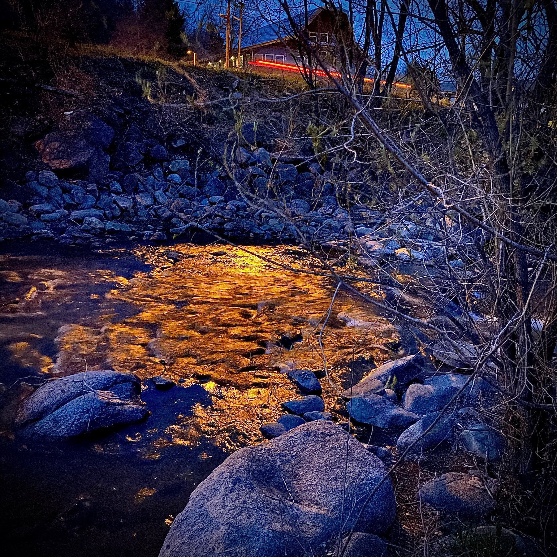Boulder Creek in the evening.