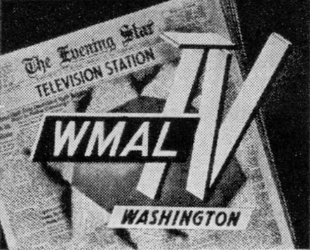 Station identification card from the 1950s for WMAL, a Washington, D.C., TV station.