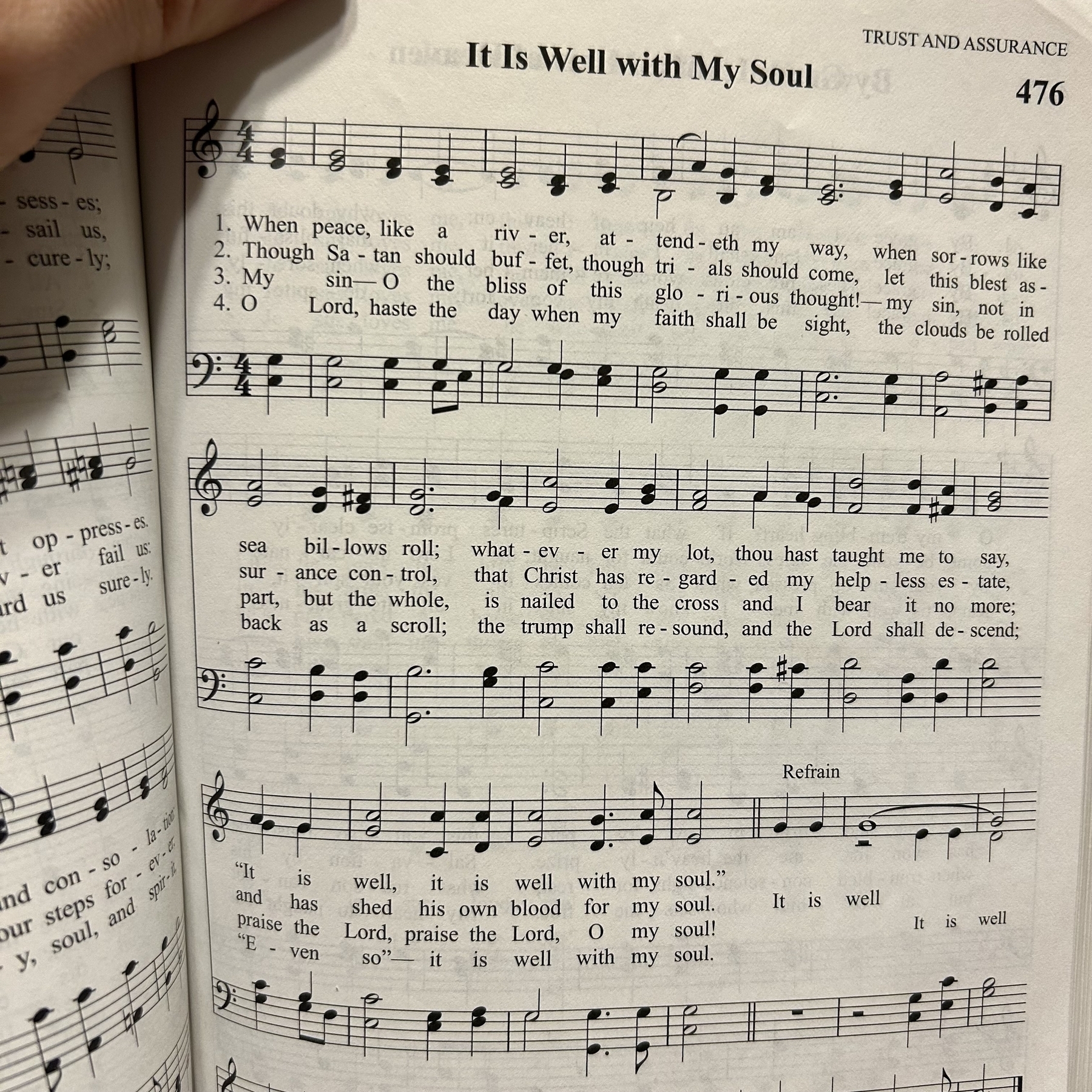 Picture of the hymn It Is Well with My Soul