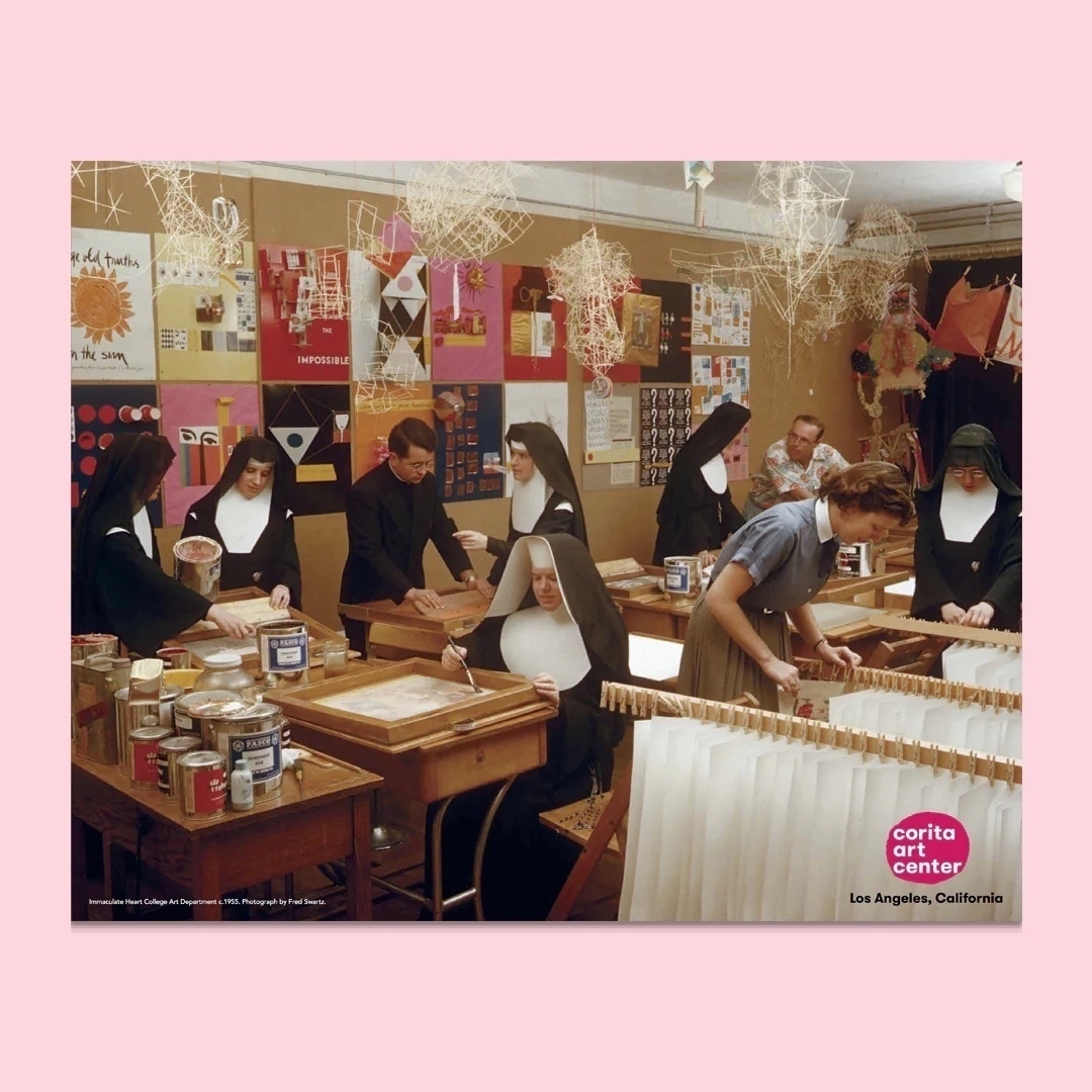 The sisters of the immaculate heart community of nuns in a printmaking studio