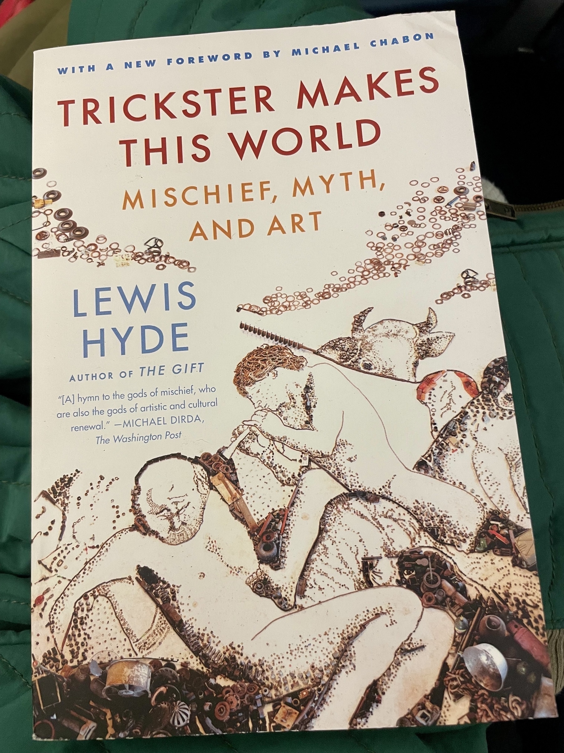 The cover of Trickster Makes This World by Lewis Hyde.