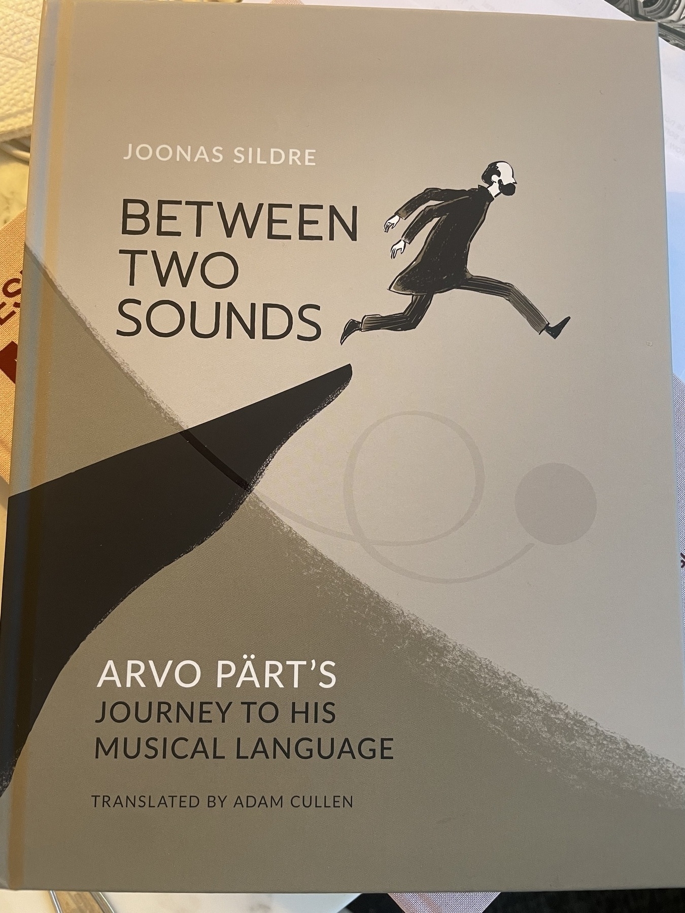 The cover of Arvo Part’s Journey to is Musical Language, a graphic novel by Joonas Sildre 