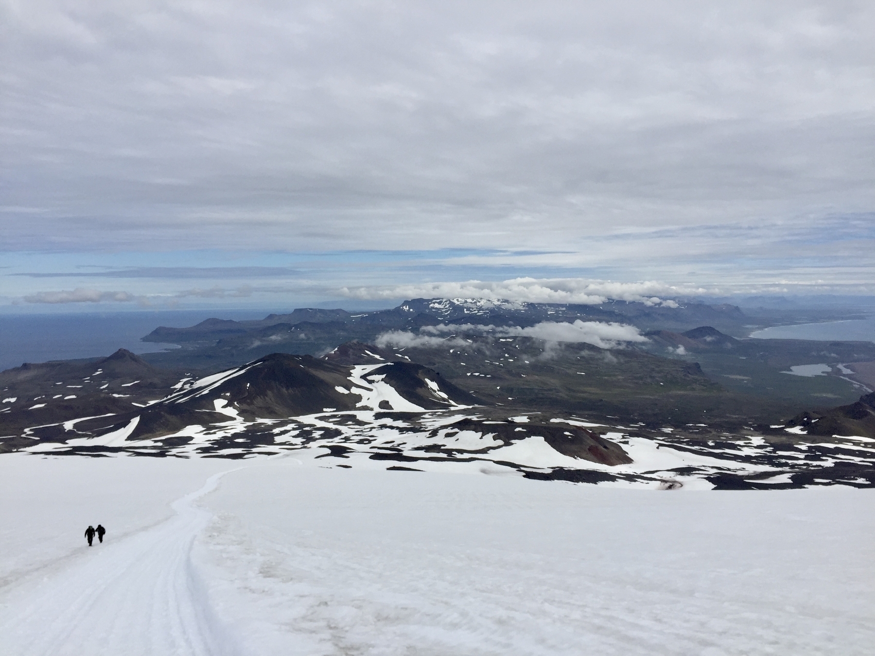 A view of the horizon around Snæfellsjökull. Mountains. Lots of mountains.