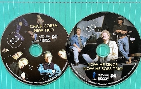 Two DVDs of trios led by Chick Corea: his New Trio and the one with Miroslav Vitous and Roy Haynes