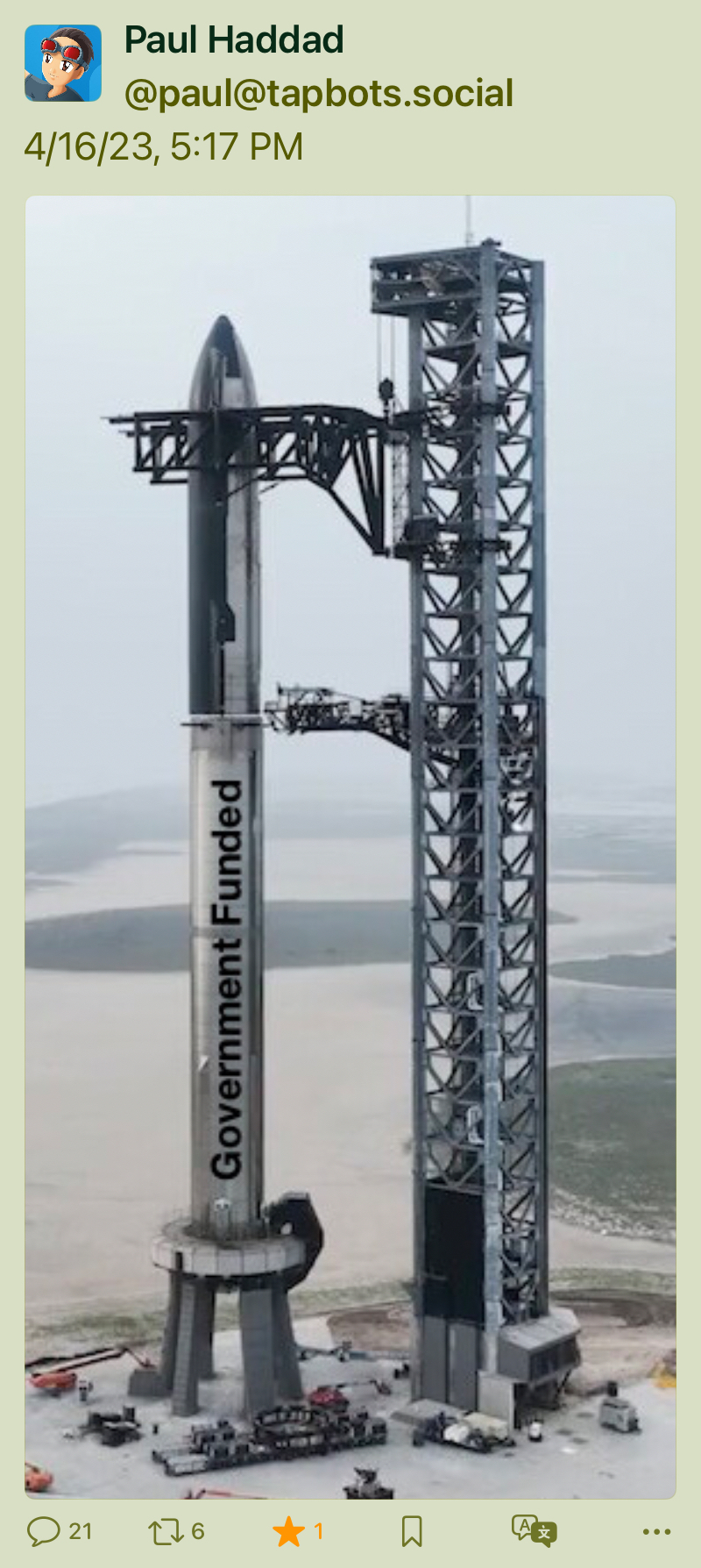 SpaceX - Government Funded Rocket