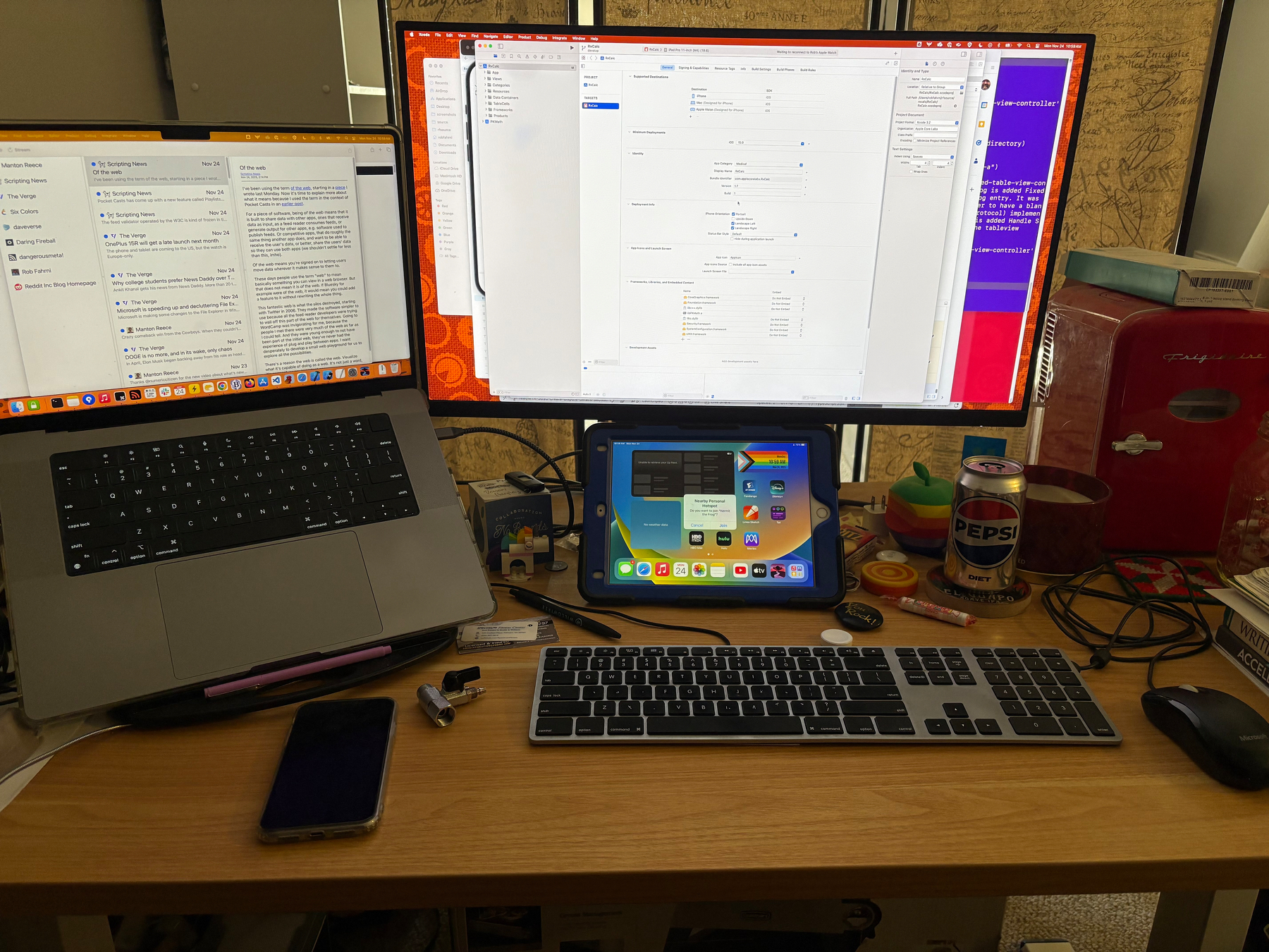 A picture of my desk setup.