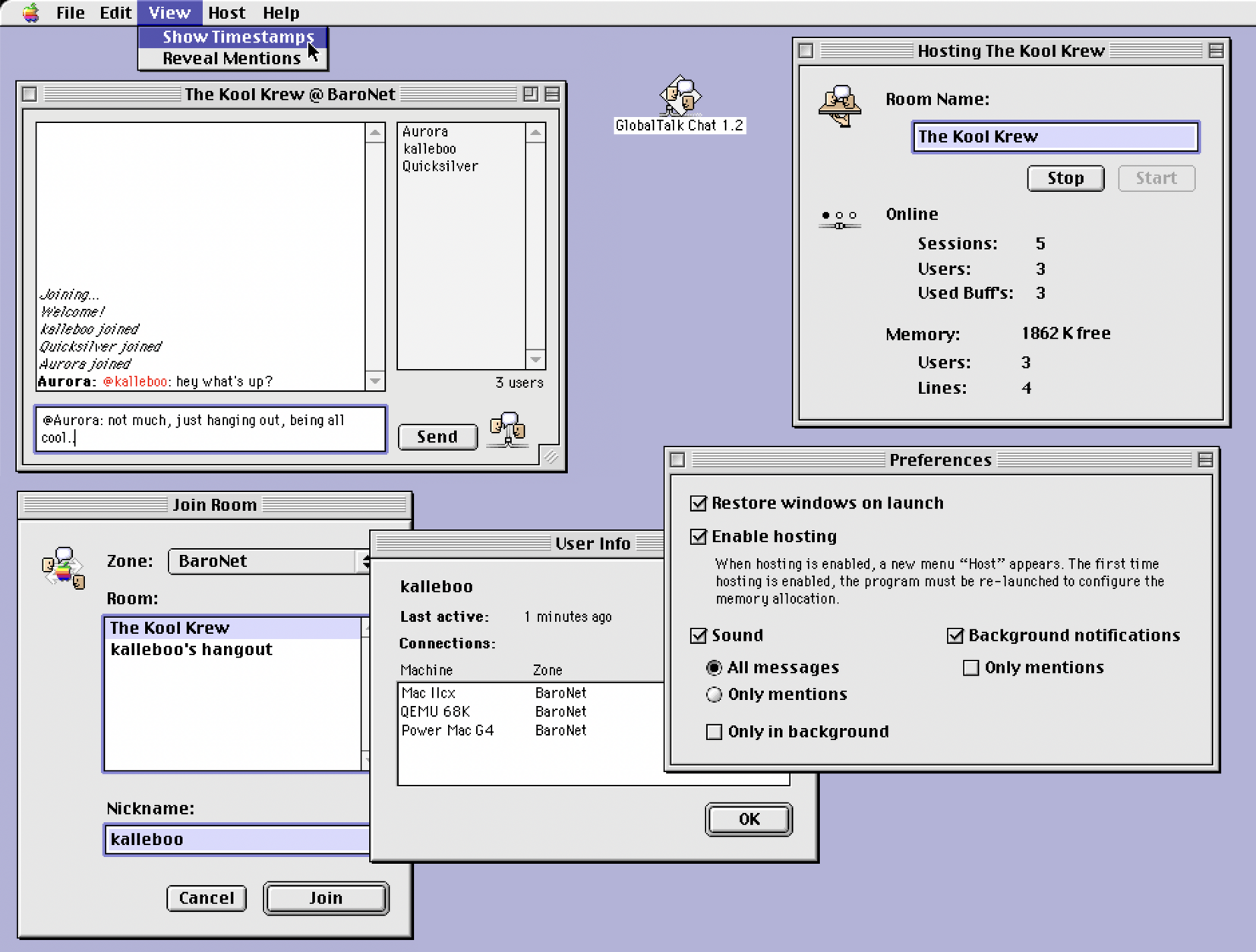 “MacOS Platinum UI example