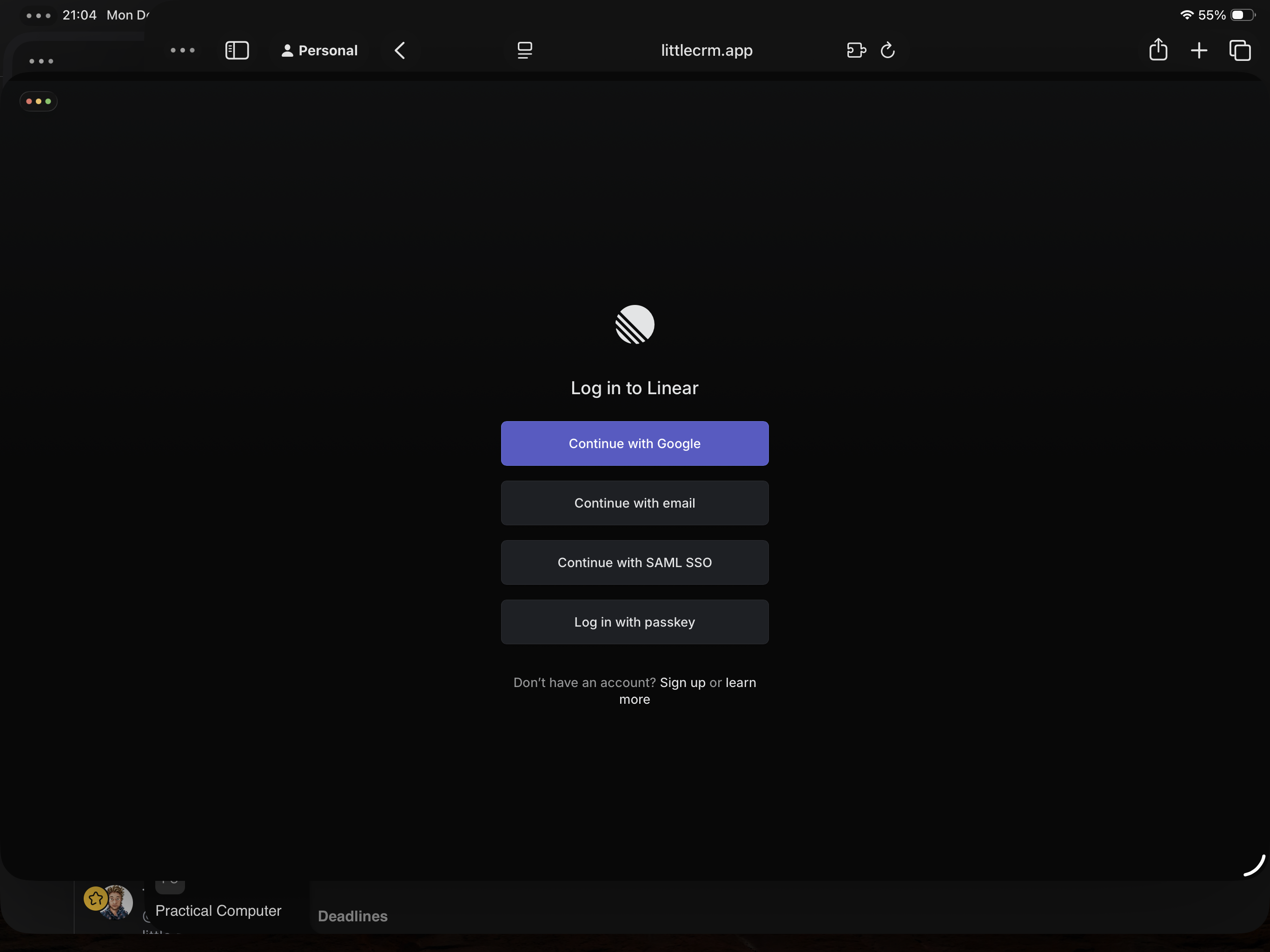 A screenshot of iPad OS, with tiny traffic light icons everywhere, but no grounding or idea of there being overlapping windows.