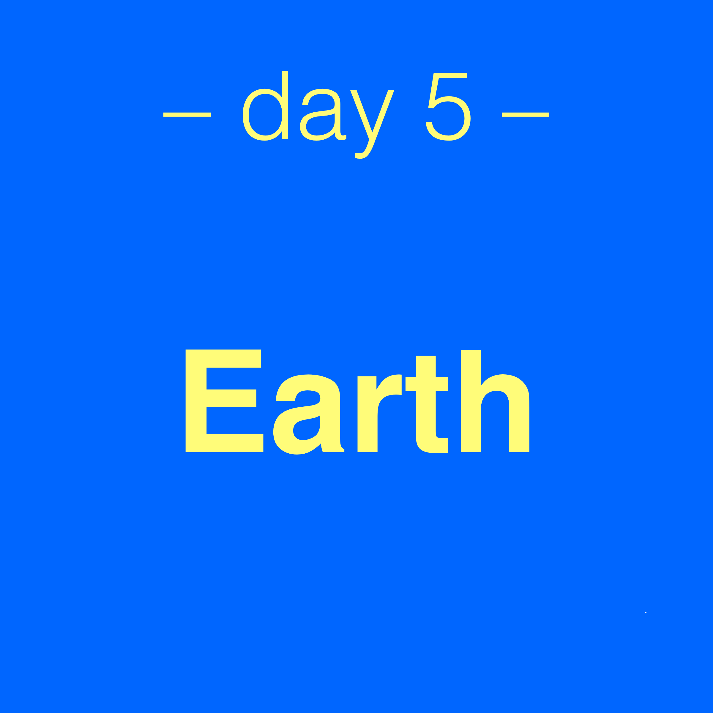 Day 5: Earth graphic