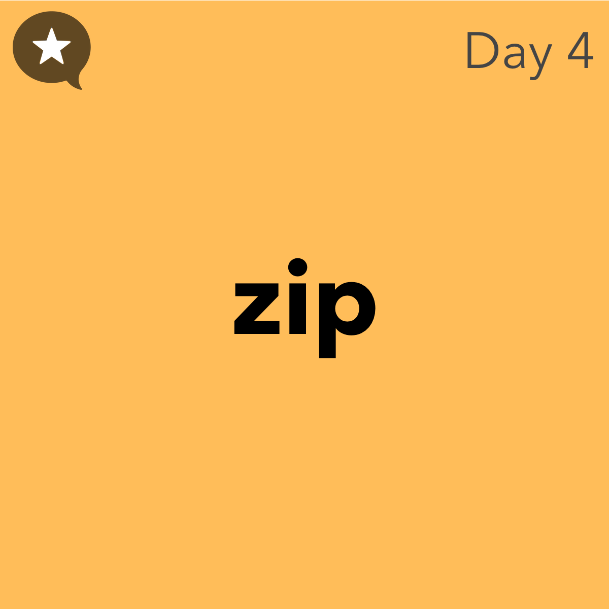 Challenge graphic: zip