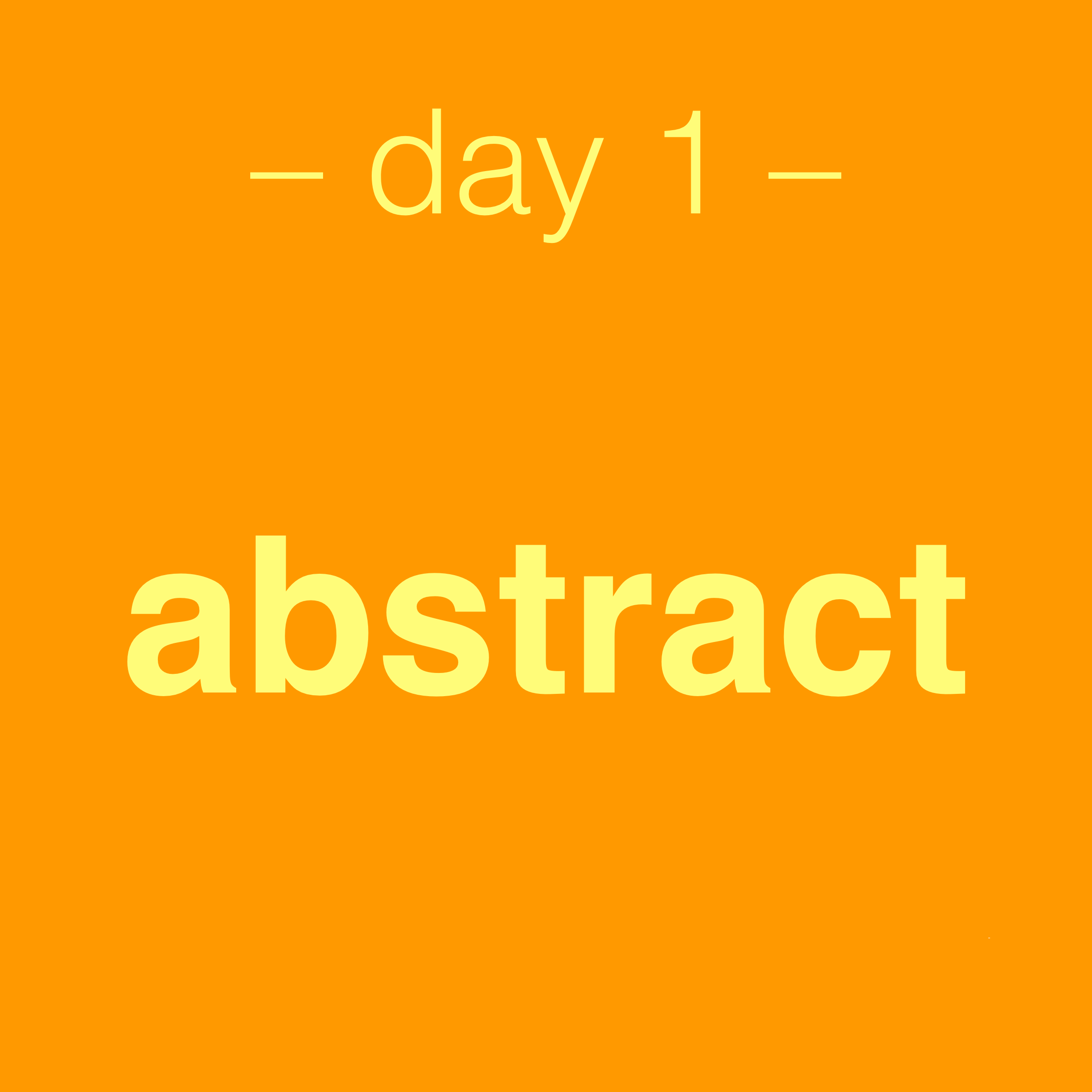 day 1: abstract