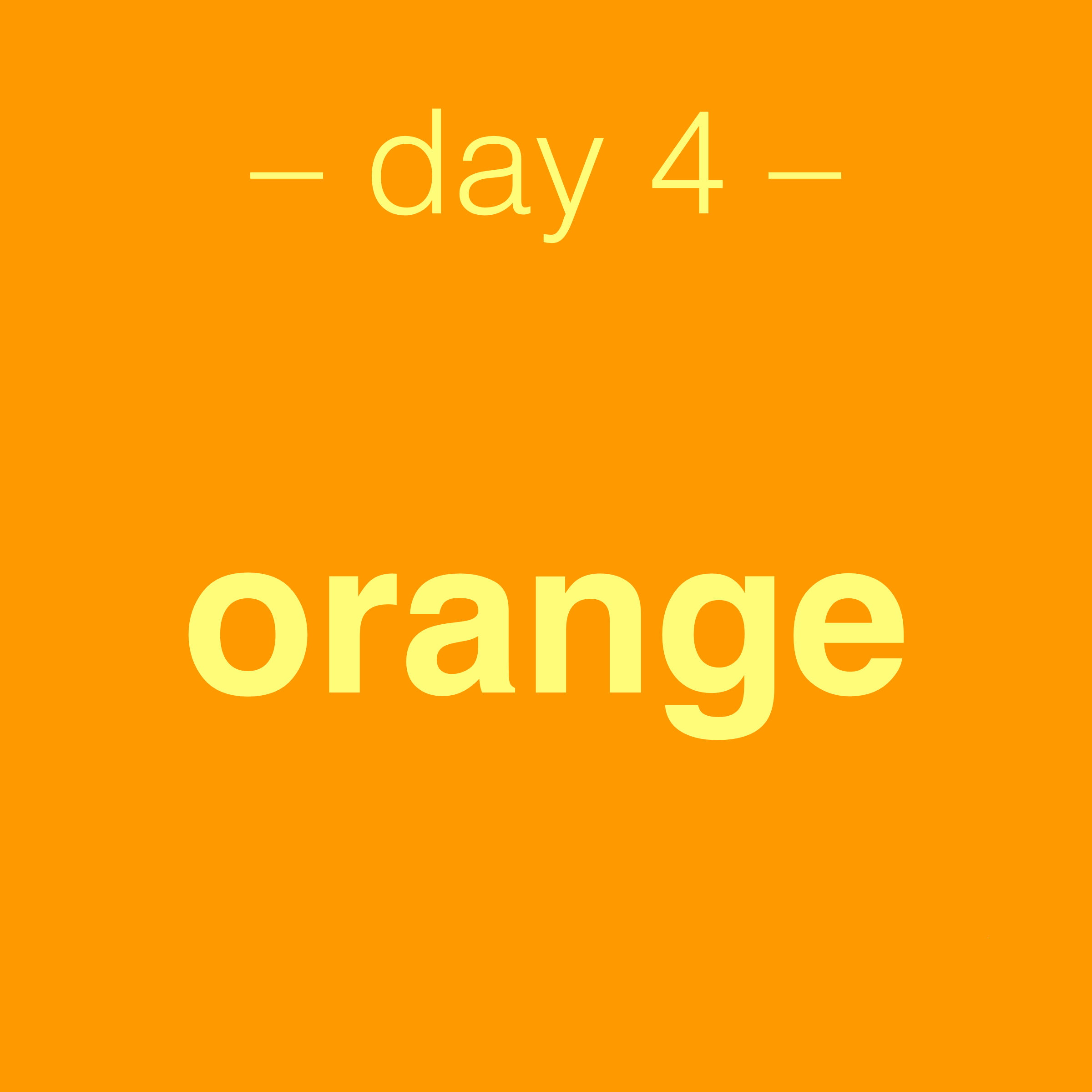 day 4: orange