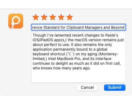 Paste Mac App Store Review