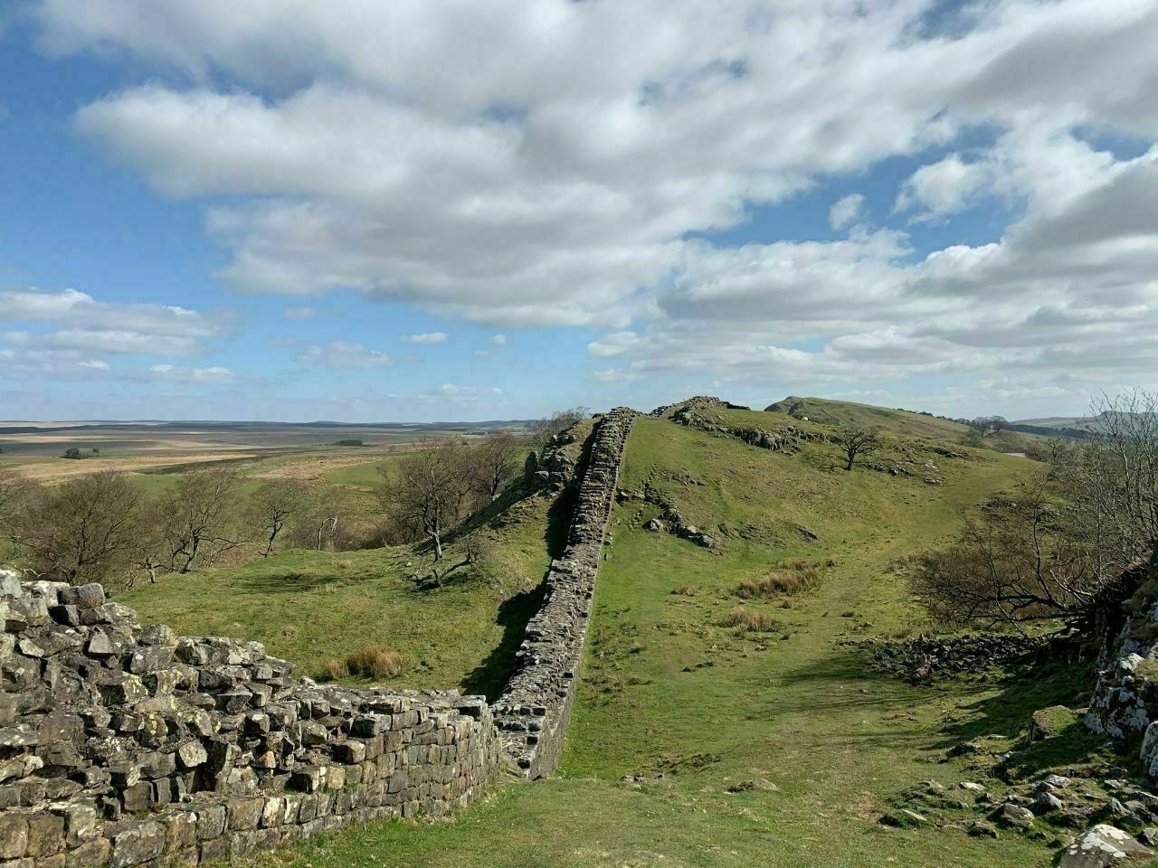 View of Hadrian’s Wall looking East towards Turret 45a