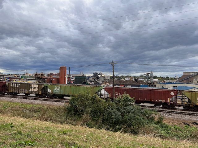 train yards, junk yards, industrial mississippi
