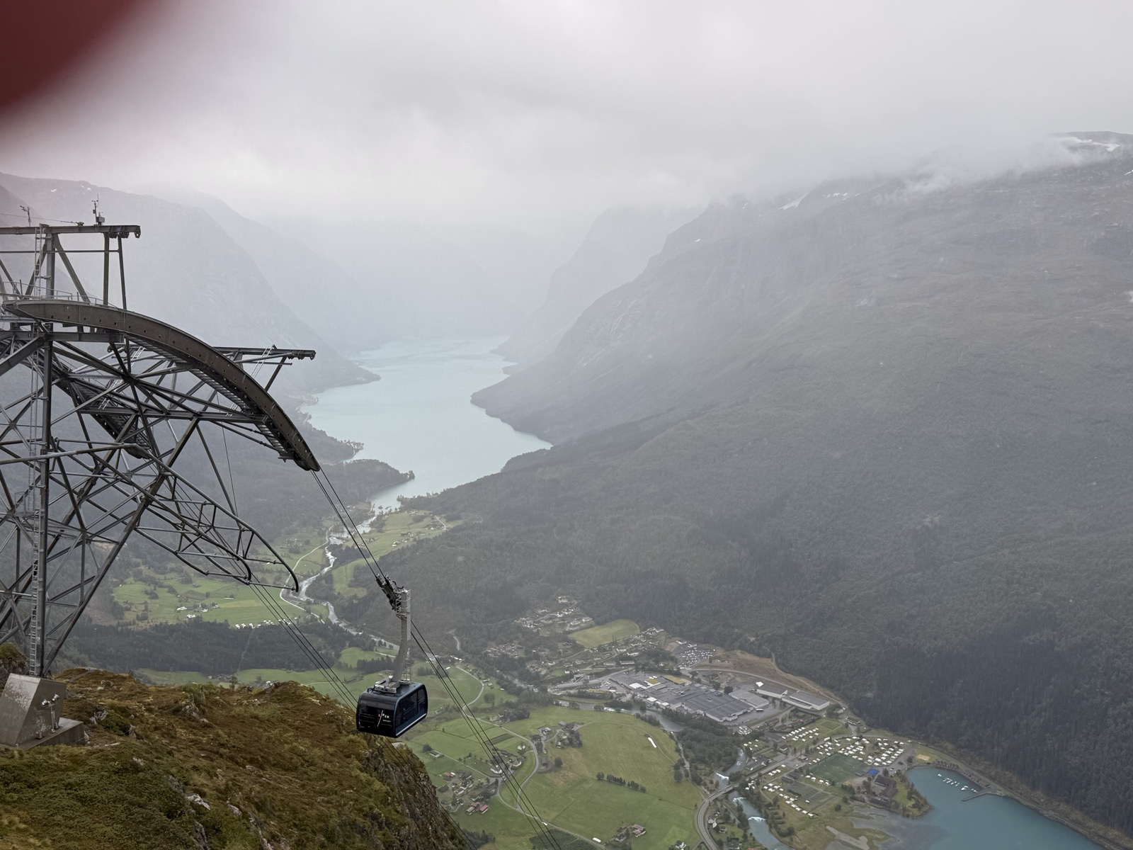 Sky Lift and Lake in the back