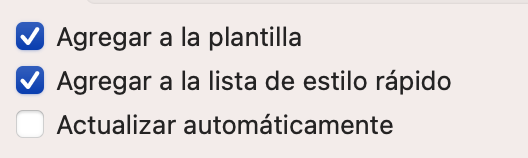 Opción "Agregar a la plantilla"