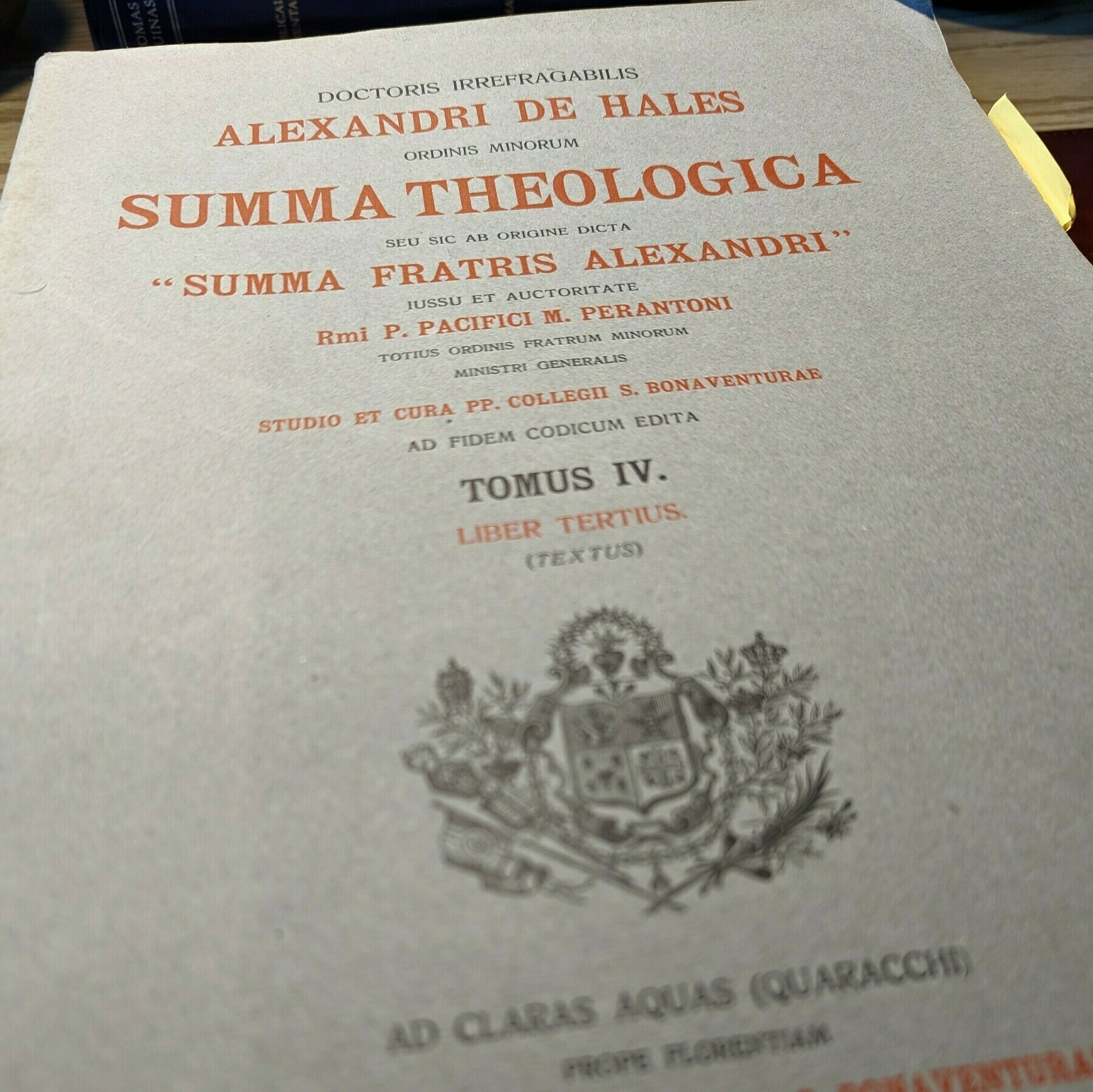 Title page of the Summa Halensis