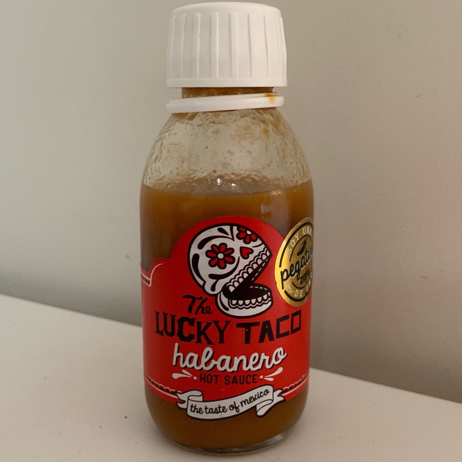 a picture of Lucky Taco brand habanero sauce