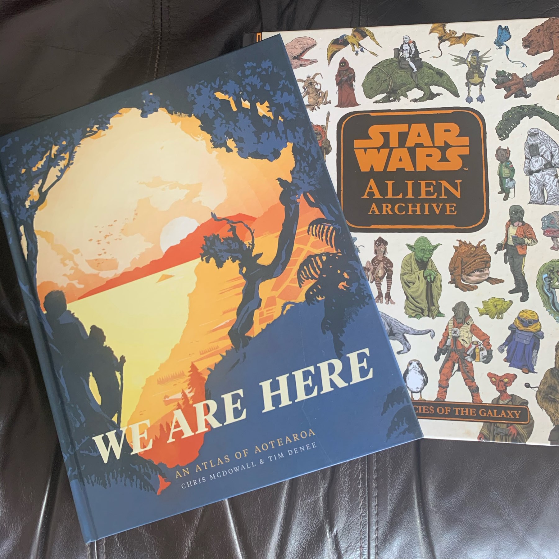 The Star Wars Alien Archive and We Are Here, a infographic atlas of Aoteatoa