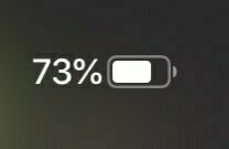My phone battery showing 73%