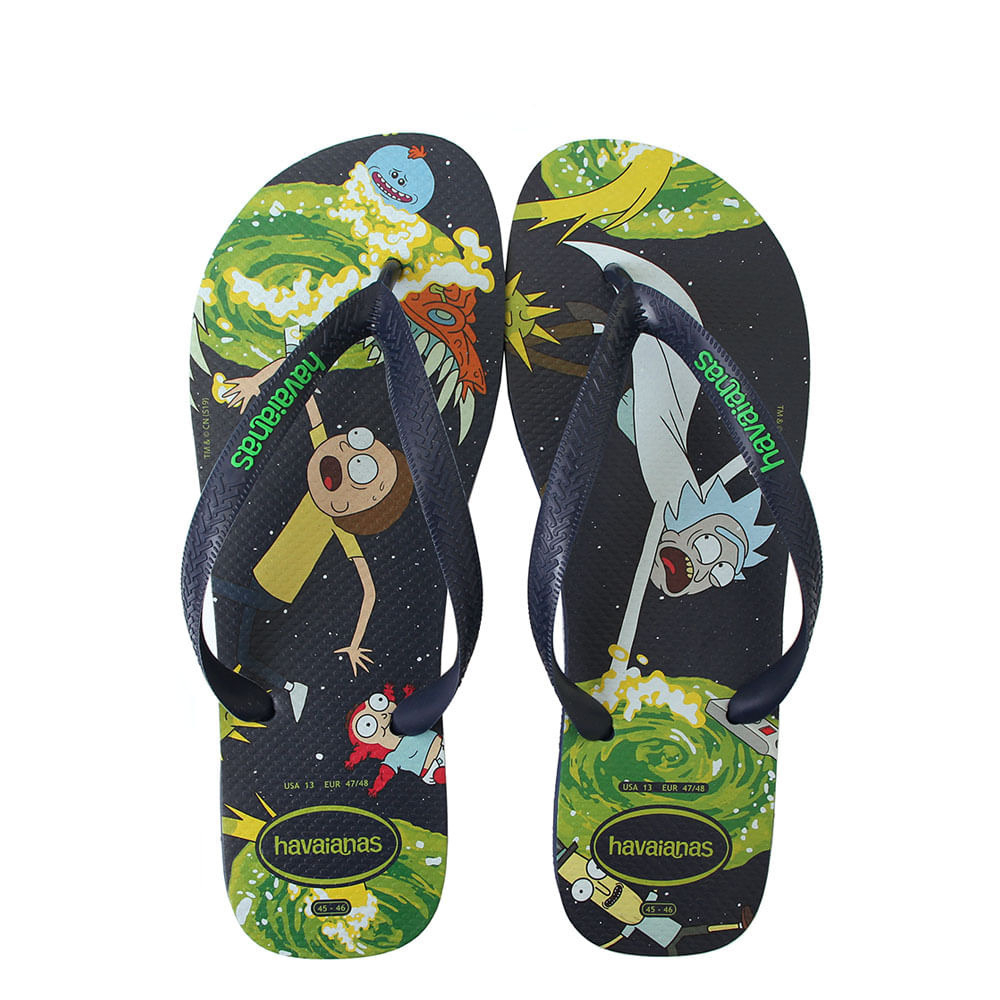 Rick and Morty themed jandal/flip flops