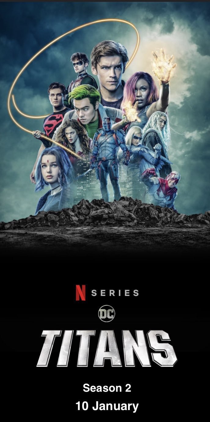 Promotional poster for Titans Season 2 on Netflix