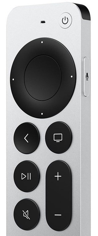 The new Apple TV remote. it has clicky buttons! And a mute button!