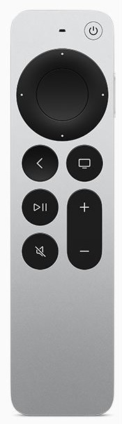 The new Apple TV remote. it has clicky buttons! And a mute button!
